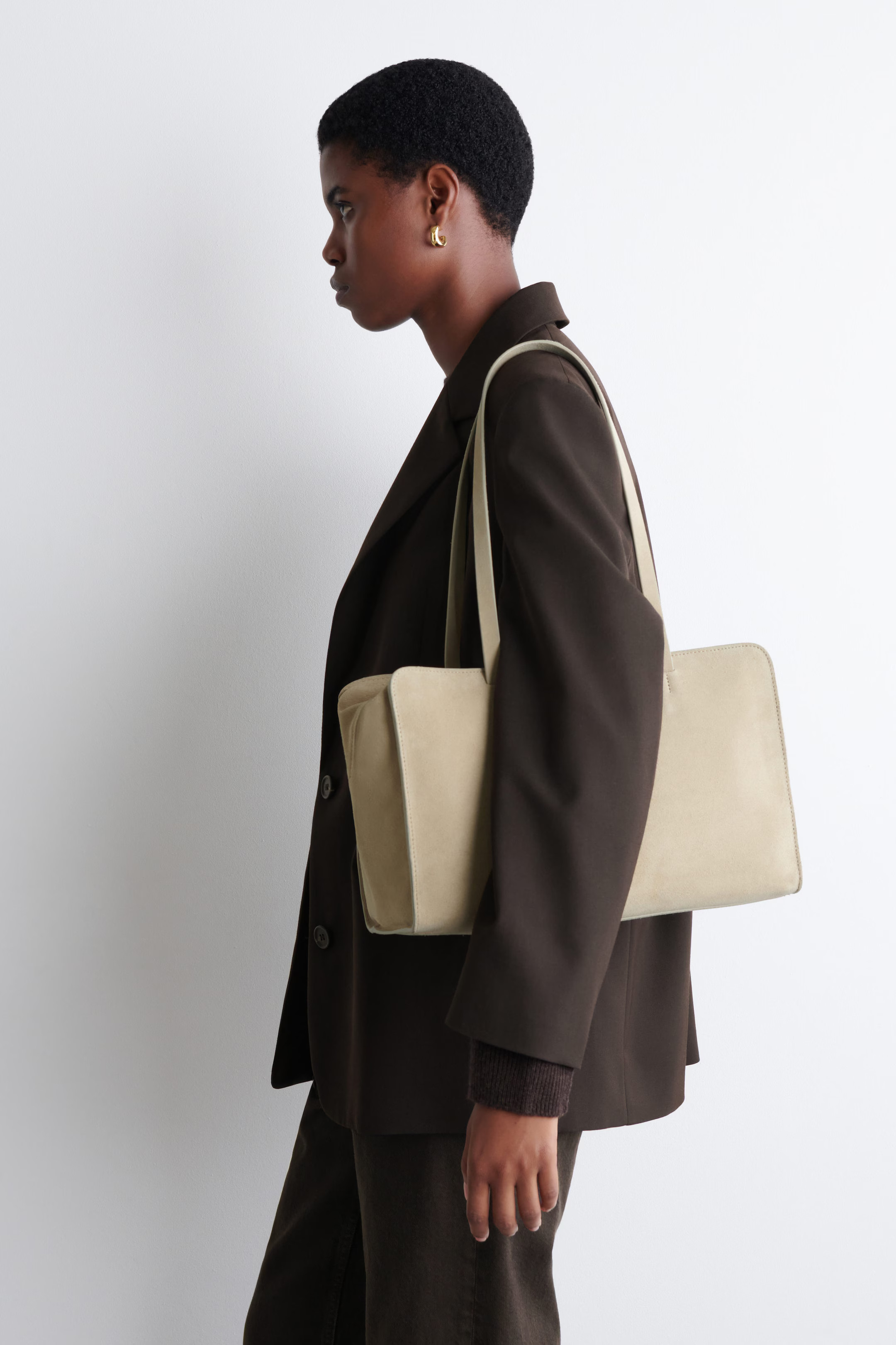 MARAIS BOWLING BAG - SUEDE - CAPPUCCINO | COS | COS UK