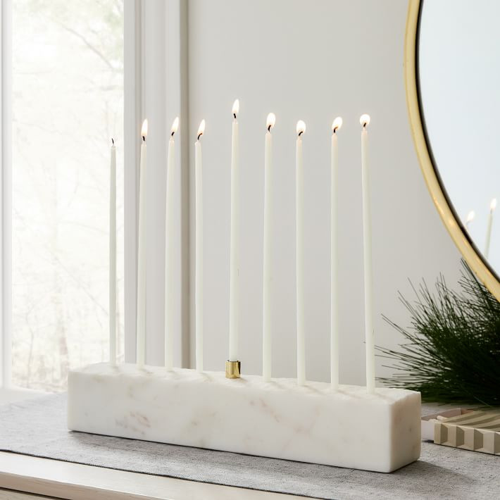 Marble & Brass Menorah | West Elm (US)