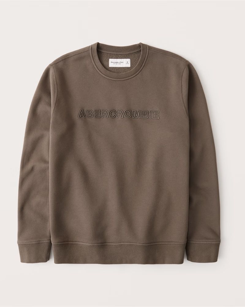 Embroidered Logo Crew Sweatshirt | Abercrombie & Fitch (US)