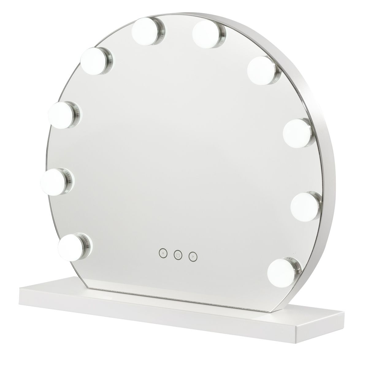 Beauty Vanity Mirror Hollywood Style 3 Color Lighting Modes Round Makeup Table White | Walmart (US)