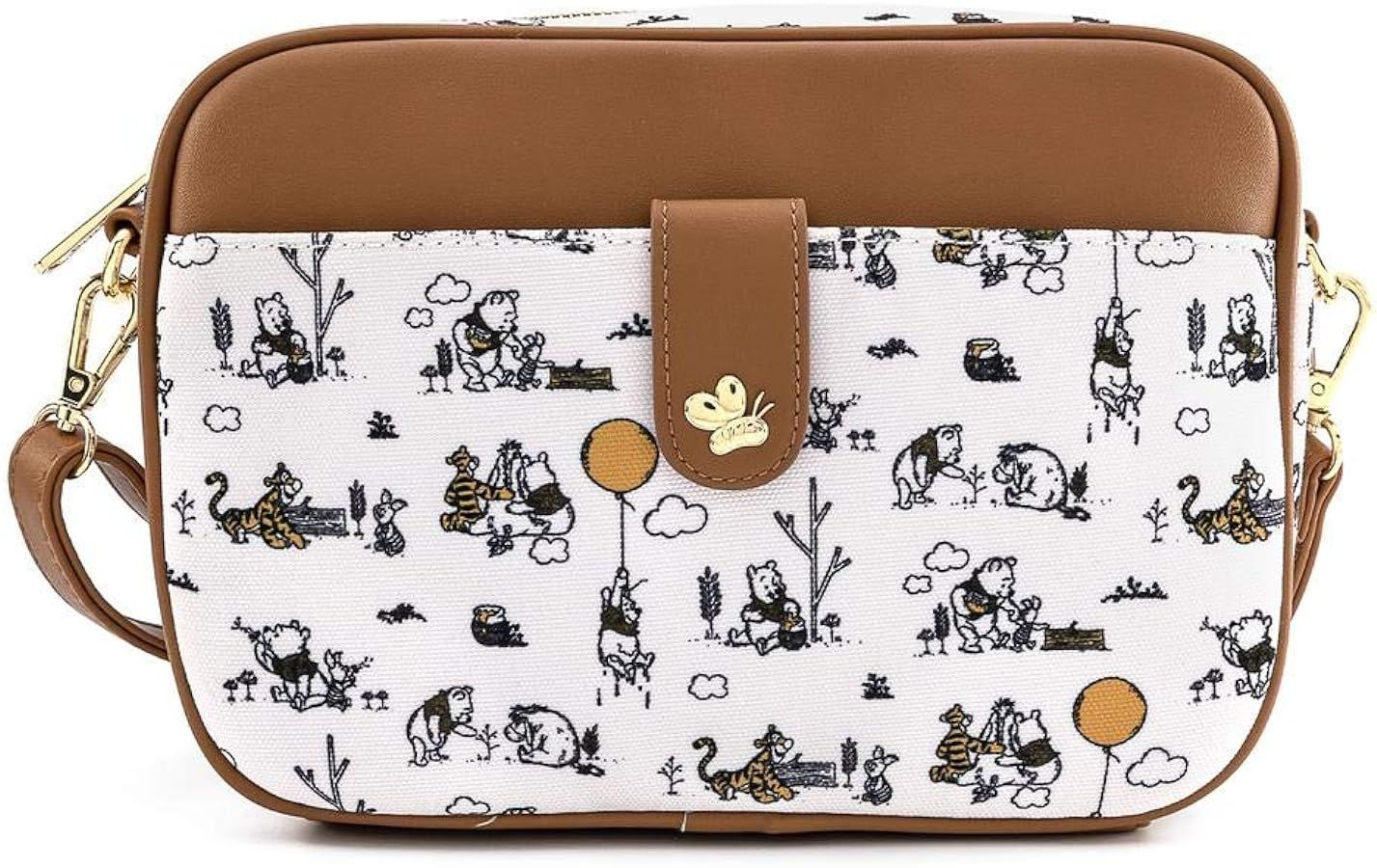 Loungefly Disney Winnie The Pooh Line Drawing Crossbody Bag Purse | Amazon (US)