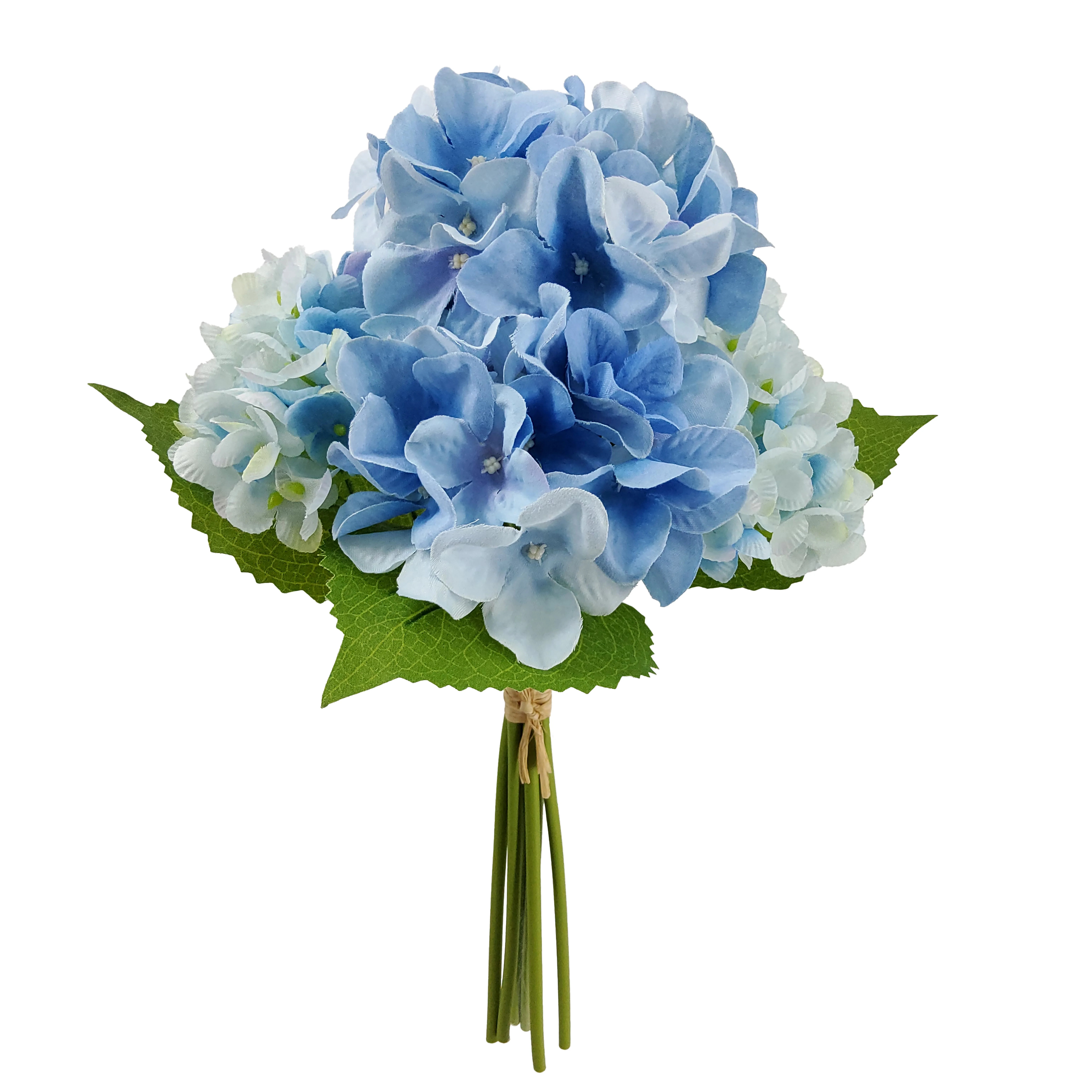 Mainstays 15in Indoor Artificial Hydrangea Bundle, Blue Color, Artificial Hydrangea Plant. | Walmart (US)
