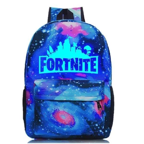 Fortnite School Backpack Childrens Fort Nite Travel Bag Purple Galaxy Stars Luminous Illuminating... | Walmart (US)