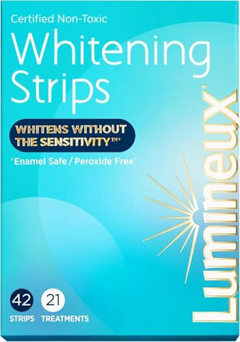 Lumineuxx Teeth Whitening Strips 42 Strips 21 Treatments – Peroxide Free - Enamel Safe for Whiter Teeth - Whitening Without The Sensitivity - Certified Non-Toxic | Amazon (US)