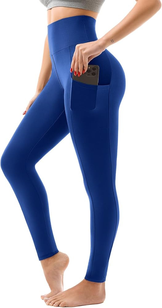 SINOPHANT High Waisted Leggings with Pockets Women, Full Length Capri Buttery Soft Stretchy Yoga ... | Amazon (US)
