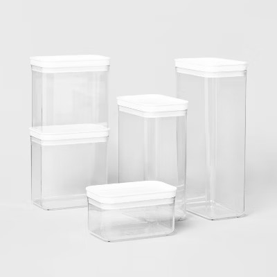 5pc Airtight Canister Set White - Brightroom™ | Target