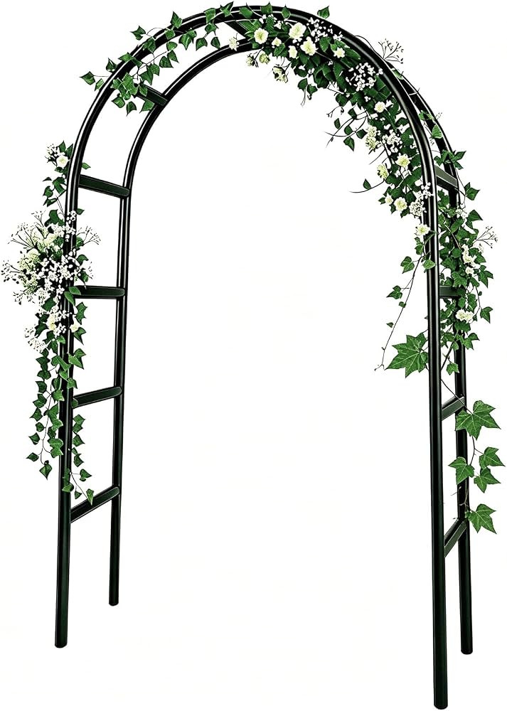 RUBFAC 7.8ft Garden Arch Trellis for Climbing Plants Outdoor, Metal Arch Frame Garden Arbors and ... | Amazon (US)