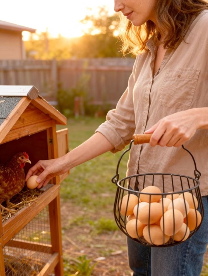 Farmhouse egg basket with that cozy countryside kitchen feel that makes everyday gathering and storage look so much prettier. ☕️🥚🍳🪺 Perfect for fresh eggs, potatoes, onions, garden produce, pantry styling, kitchen counters, open shelving, or cottage farmhouse decor when you want something functional that still feels warm and decorative. The wire basket and wood handle give it that rustic collected look straight from a little country kitchen. 

Add this basket if your home needs a charming storage piece for slow farmhouse living. 🐓

#LTKfoodie #LTKHome #LTKOver40