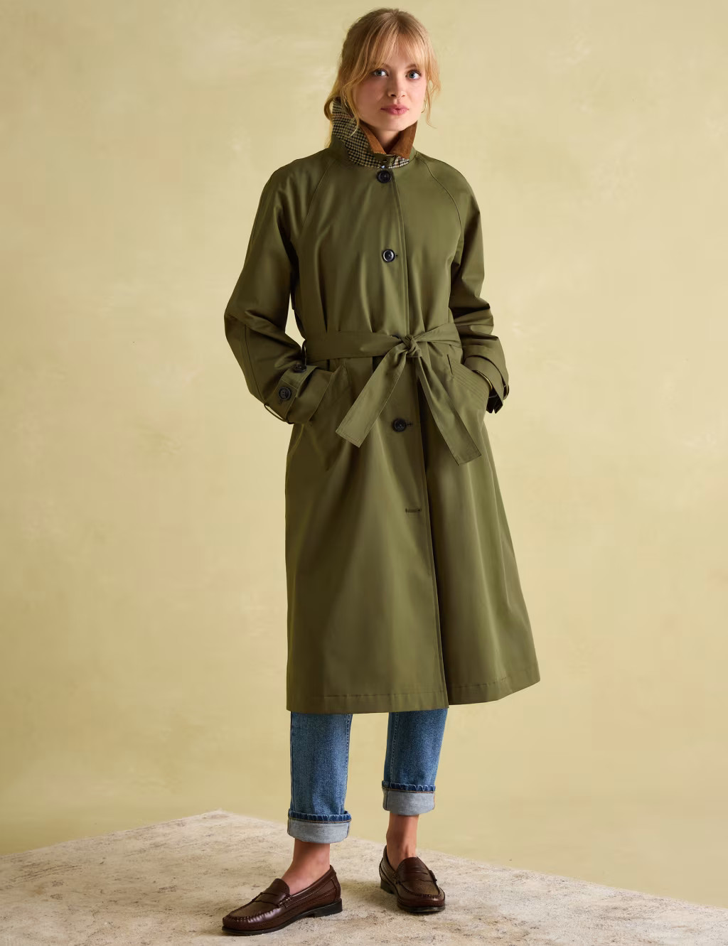 Cotton Rich Waterproof Belted Trench Coat | Marks & Spencer (UK)