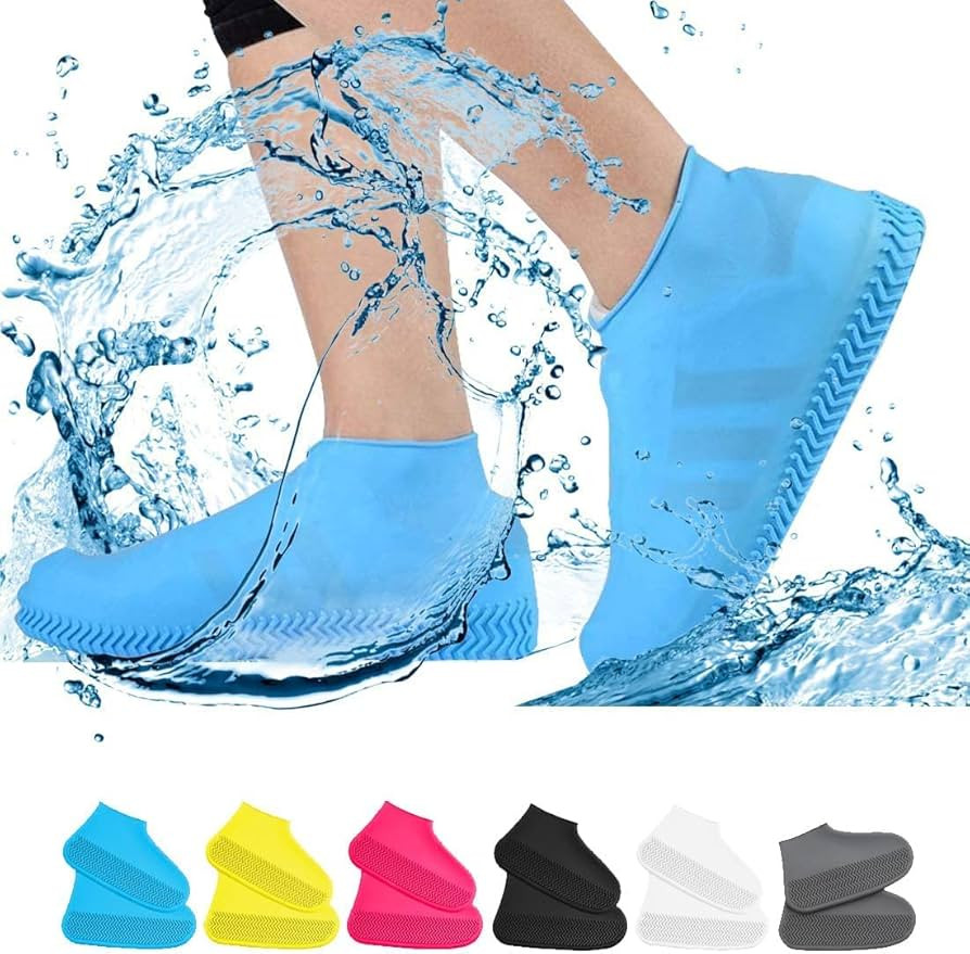 Waterproof Shoe Covers, Non-Slip Water Resistant Overshoes Silicone Rubber Rain Shoe Cover Outdoo... | Amazon (US)