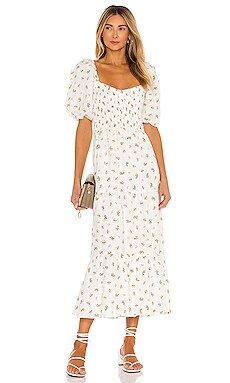 FAITHFULL THE BRAND Gianna Midi Dress in Carrie Floral Print from Revolve.com | Revolve Clothing (Global)