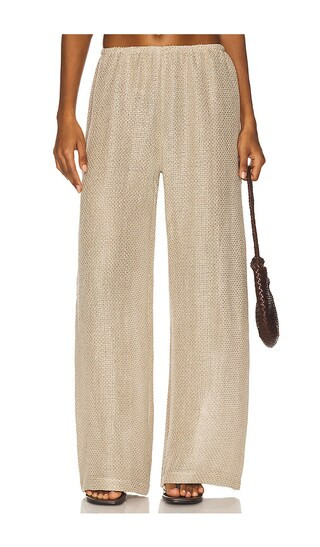 Stella Wide Leg Pant in Dune | Revolve Clothing (Global)