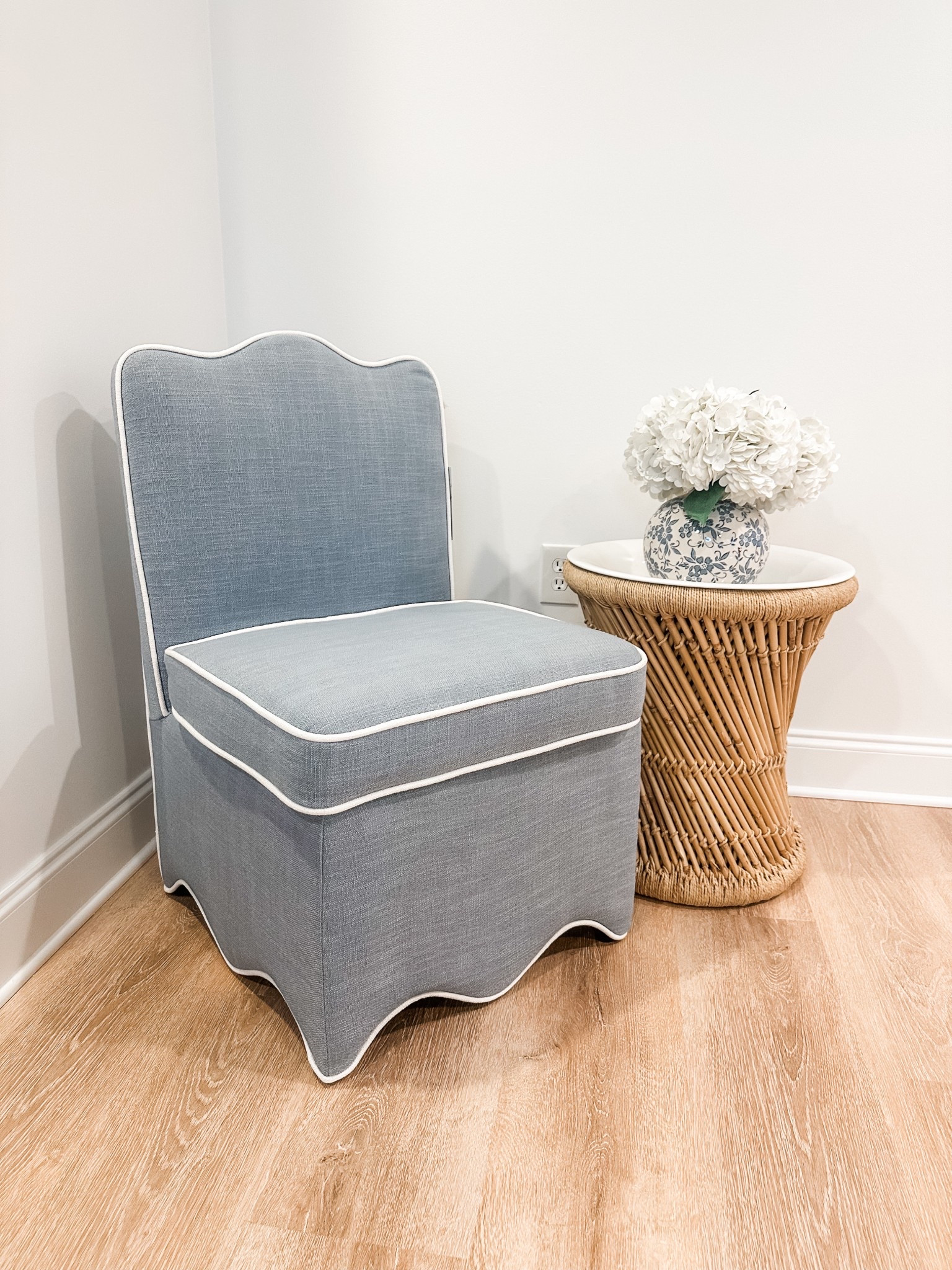 My blue and white scalloped chair is back in stock! Also comes in white with blue piping!

coastal dining chairs, coastal decor, coastal home decor, coastal decorating, coastal interiors, coastal house decor, beach style, neutral home decor, modern traditional, traditional home decor,  hamptons style, Nantucket style, New England style, classic coastal, timeless, blue & white home decor, coastal grandmillennial, coastal grandmother, Nancy Meyers style


#LTKHome #LTKStyleTip