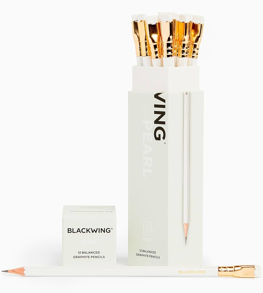 Blackwing Pearl Pencils - 12 Count, Incense-cedar, Premium Japanese Graphite, Pearlescent White, ... | Amazon (US)