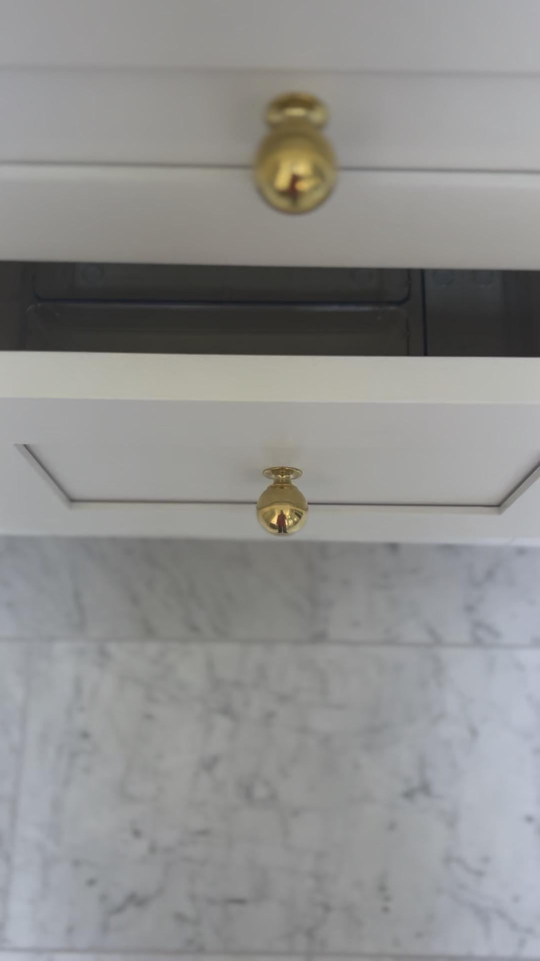 Bathroom organizer, white vanity, brass hardware , marble tile, inset cabinets, acrylic organizer, Amazon 

#LTKFindsUnder50 #LTKStyleTip #LTKHome