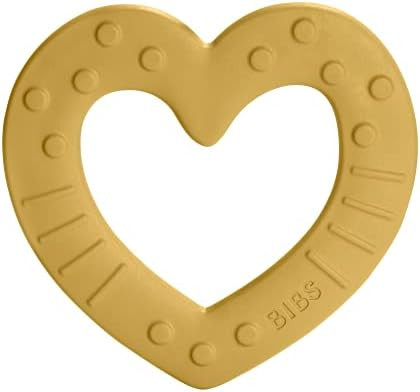 BIBS Baby Bitie Teether | Made in Denmark | 100% BPA & Phthalate Free | (Mustard Heart) | Amazon (CA)