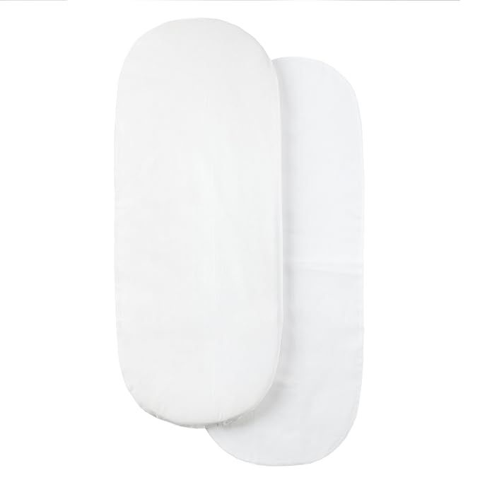 Tadpoles Moses Basket Foam Pad with Removable Cotton Cover, White | Amazon (US)