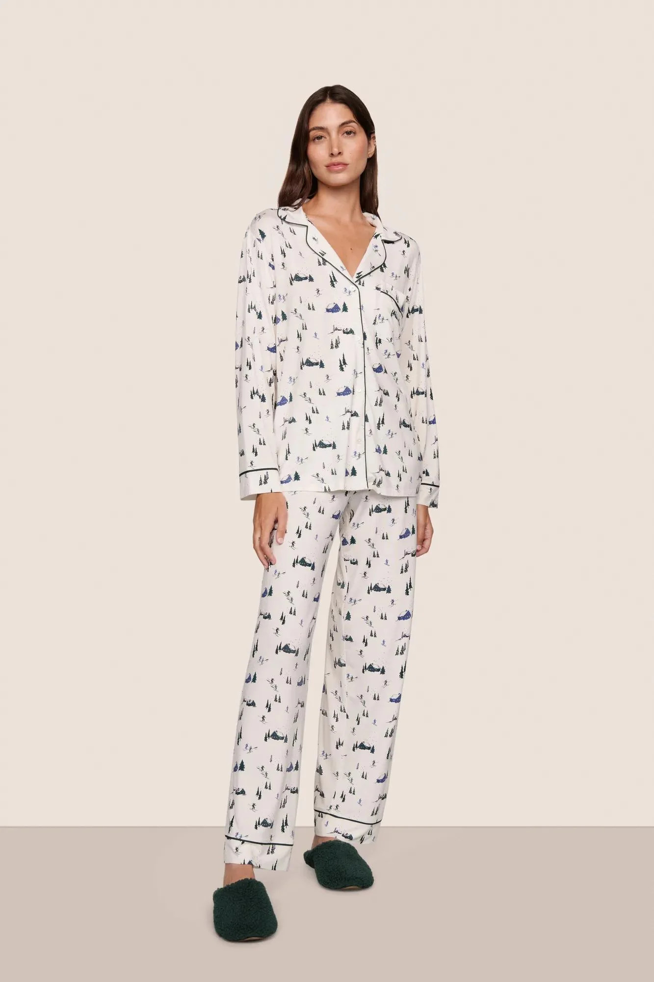 Gisele Printed TENCEL™ Modal Long PJ Set | Eberjey