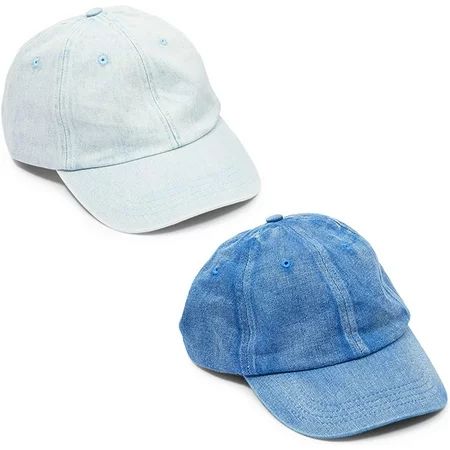 2 Pack Denim Baseball Cap Adjustable Caps for Men & Women Light & Dard Blue | Walmart (US)
