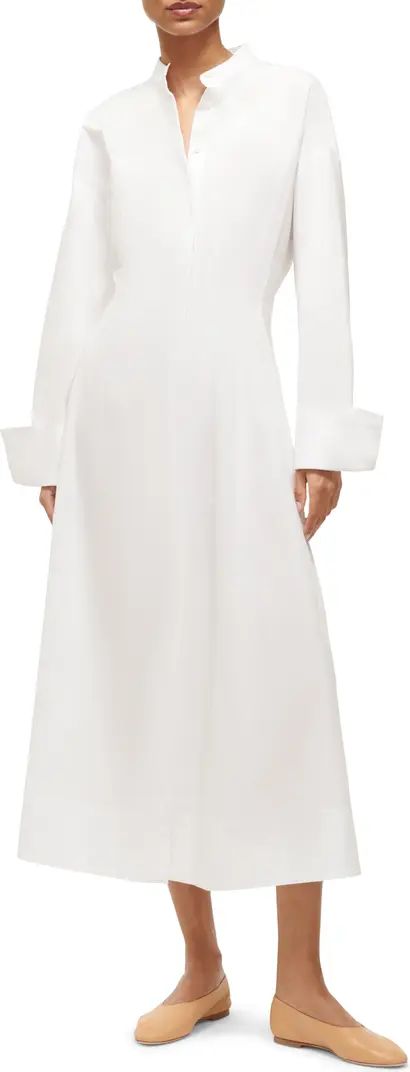 Lorenza Long Sleeve Stretch Cotton Shirtdress | Nordstrom