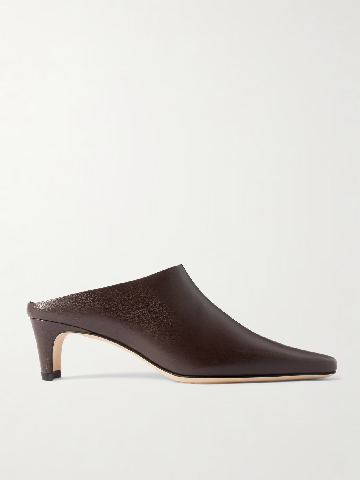 STAUD - Wally Leather Mules - Brown | NET-A-PORTER (US)