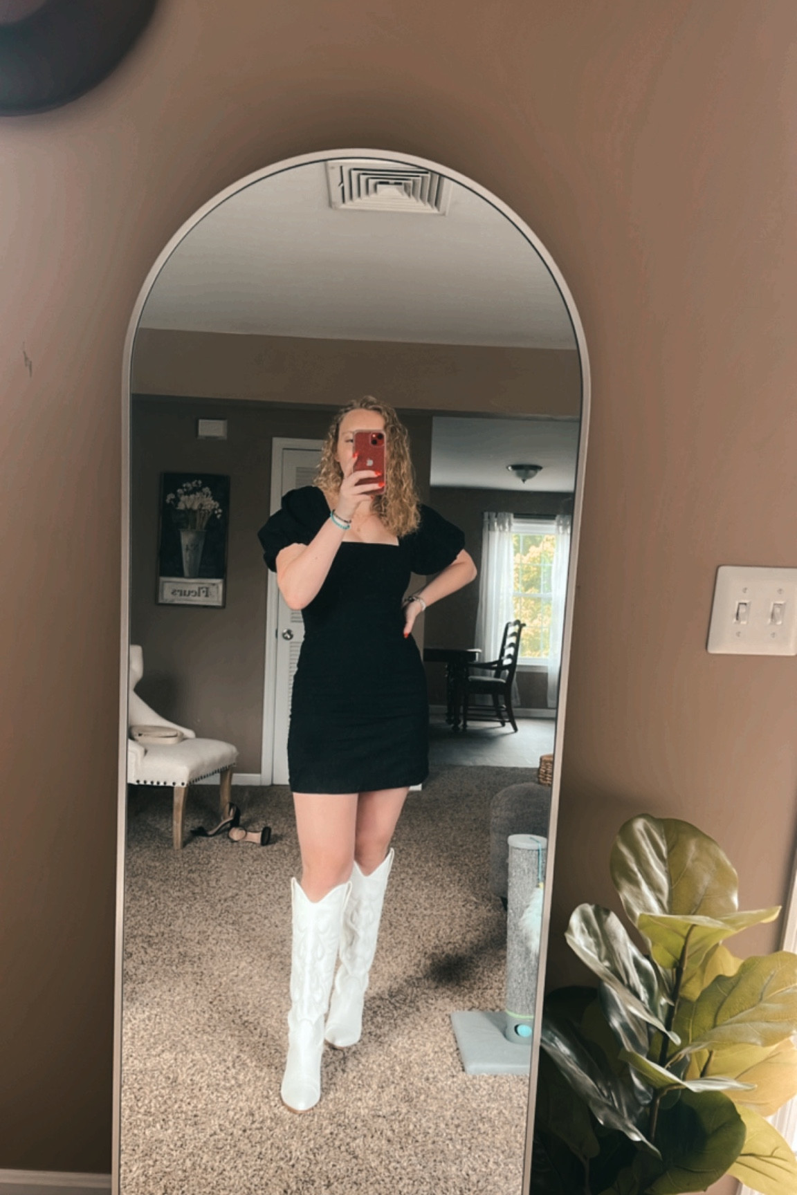 Lbd, little black dress, petal and pup dress, wedding guest dress, date night dress, date night outfit, fall transition outfits, early fall style, western boots 

#LTKstyletip #LTKshoecrush #LTKwedding