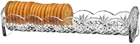 Godinger Dublin Cracker Tray, Snack Dish, Crystal Serving Tray for Crackers, Appetizers, Snacks &... | Amazon (US)