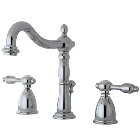 Tudor Double Handle Widespread Bathroom Faucet with ABS Pop-Up Drain | Wayfair North America
