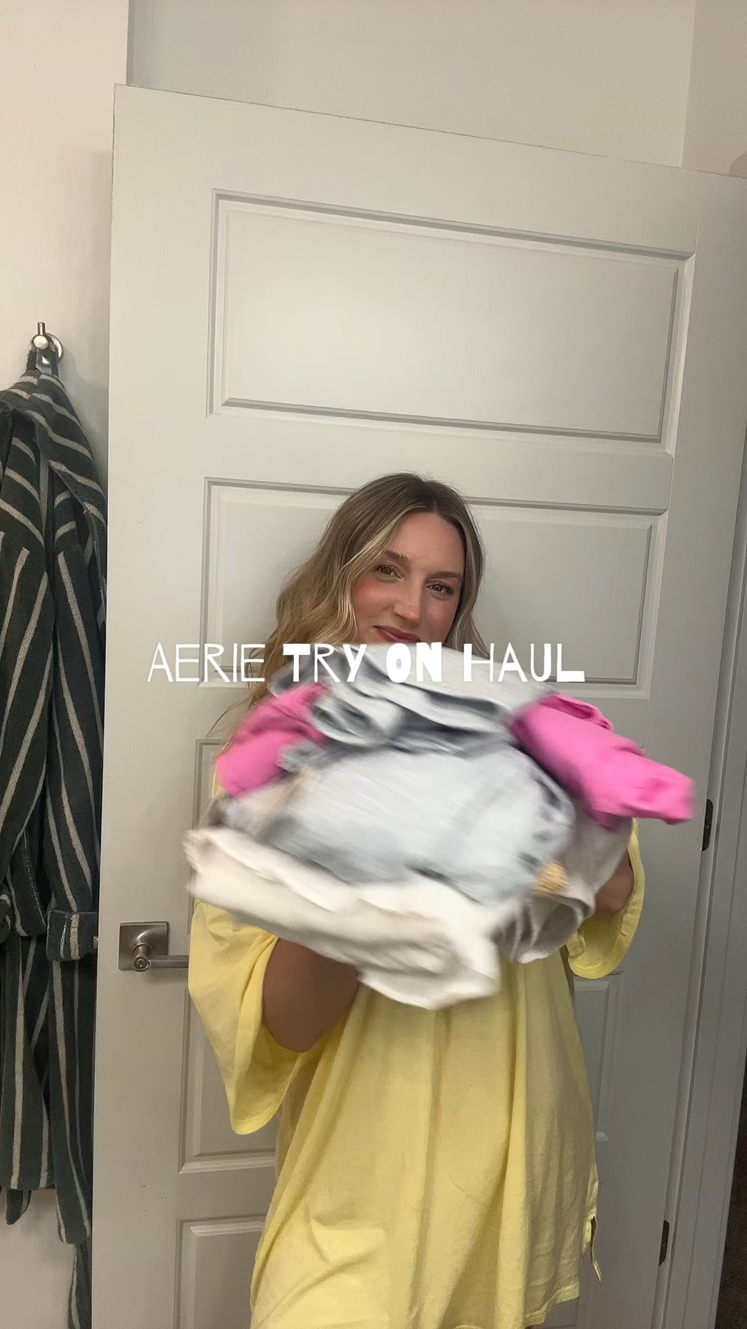 @Aerie try on haul 
Wearing mediums in everything except the graphic tee, I’m wearing a large!

#LTKootd #LTKMidsize #LTKBump
