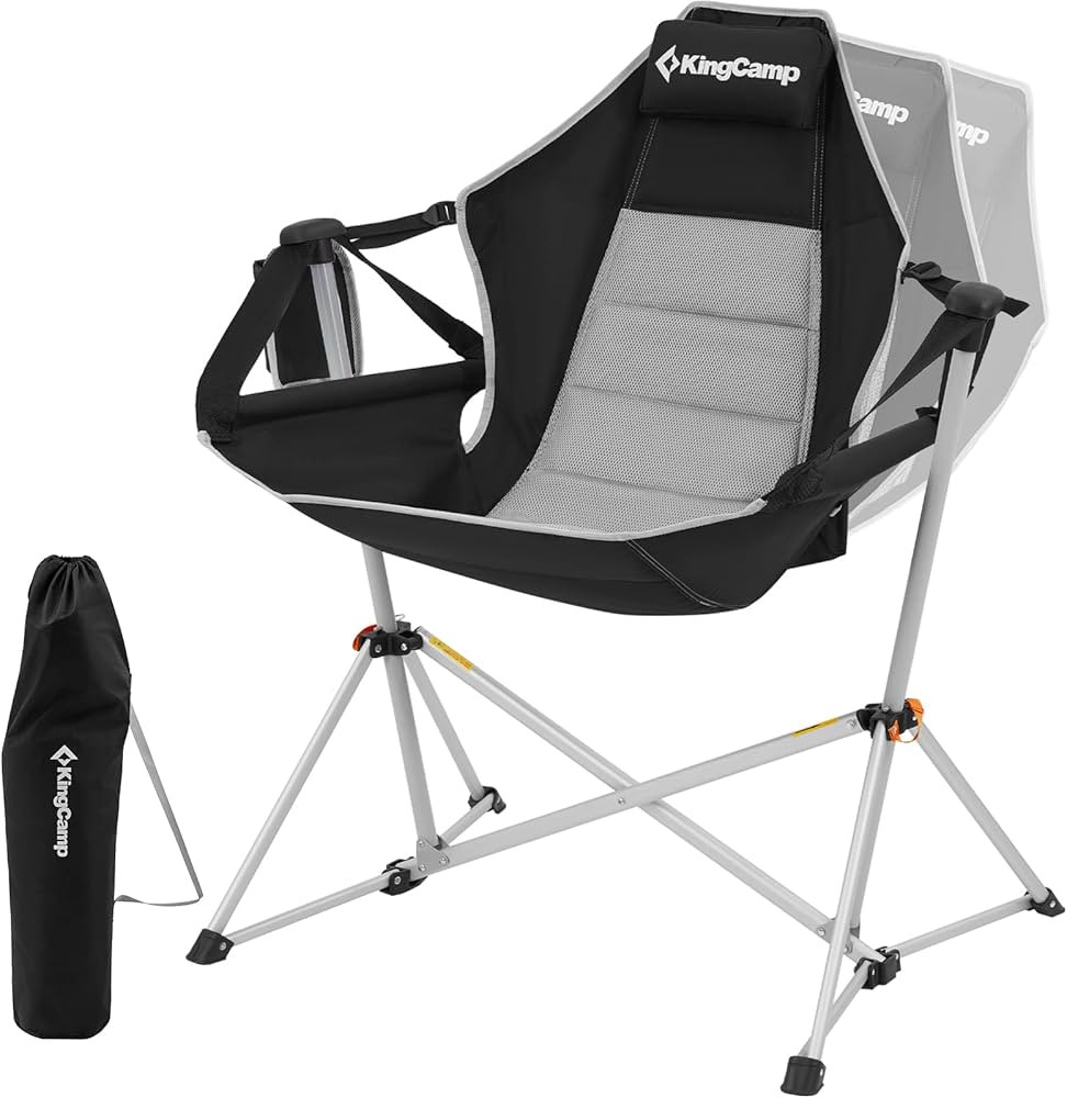 KingCamp Hammock Camping Chair, Aluminum Alloy Adjustable Back Swinging Chair, Folding Rocking Ch... | Amazon (US)