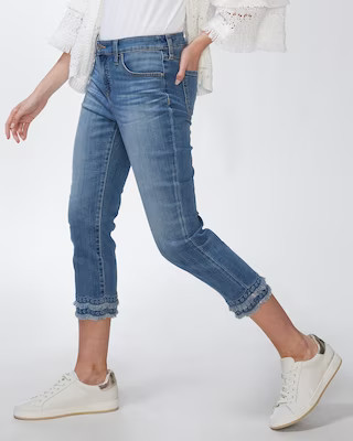 Girlfriend Double Fray Indigo Crops | Chico's