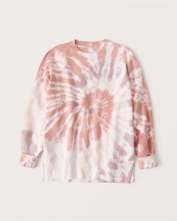 Tie-Dye Tunic Crewneck Sweatshirt | Abercrombie & Fitch (US)