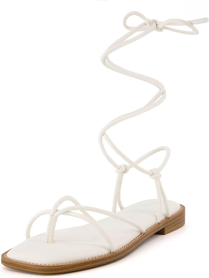 CUSHIONAIRE Women's Virtue lace up sandal +Memory Foam, Wide Widths Available | Amazon (US)