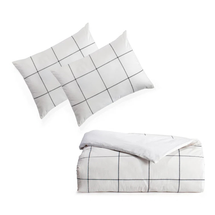 Ailbert Standard Cotton 3 Piece Duvet Cover Set | Wayfair North America