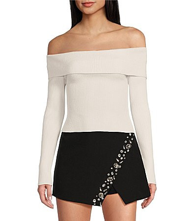 GB Off-The-Shoulder Sweater - S | Dillard's
