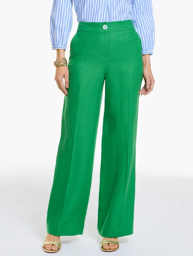 Linen Wide Leg Pants | Talbots