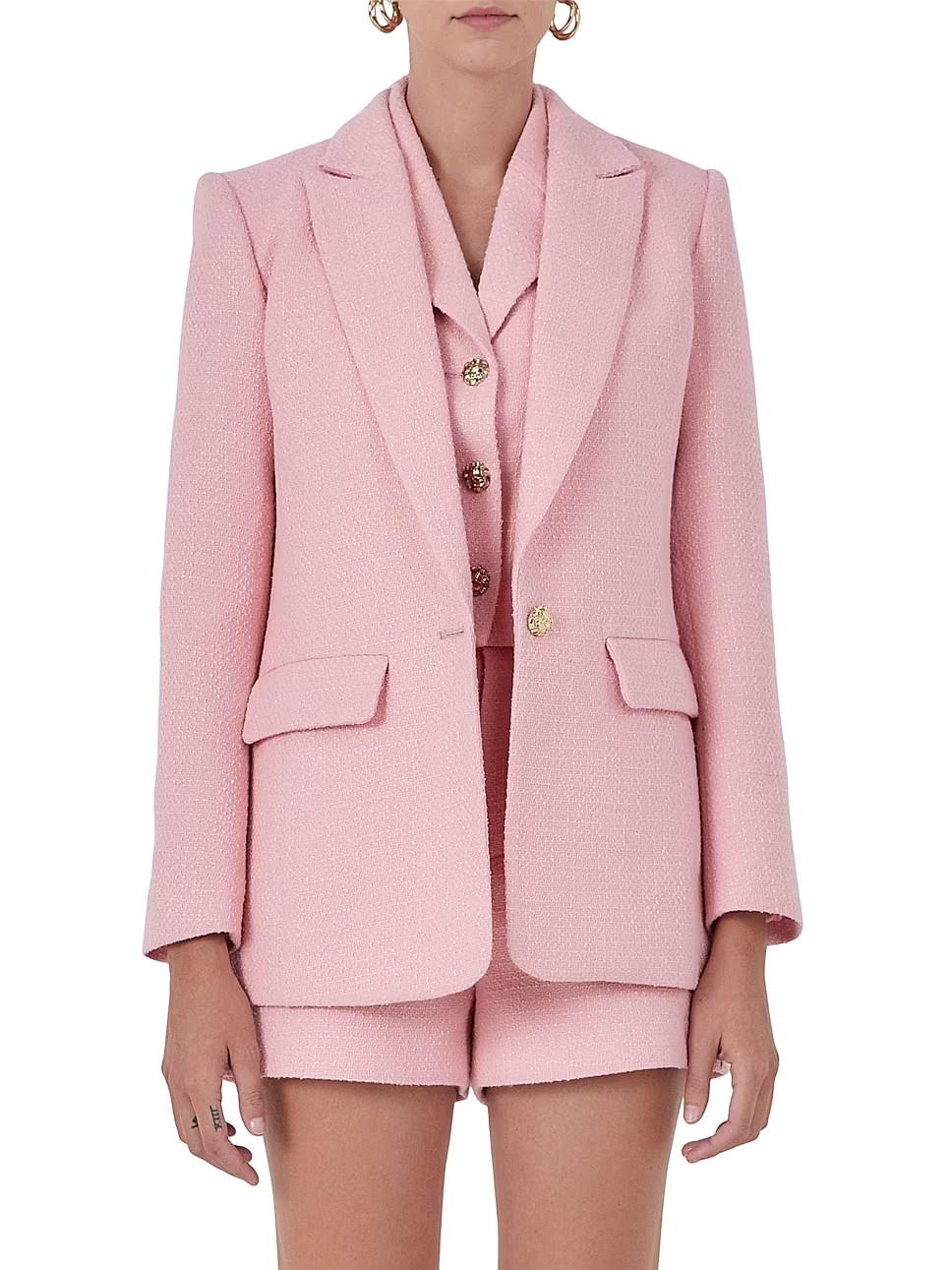 Tweed Single Breast Blazer | Saks Fifth Avenue