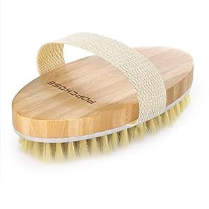 Dry Brushing Body Brush, POPCHOSE Natural Bristle Dry Skin Exfoliating Brush Body Scrub for Flawl... | Amazon (US)