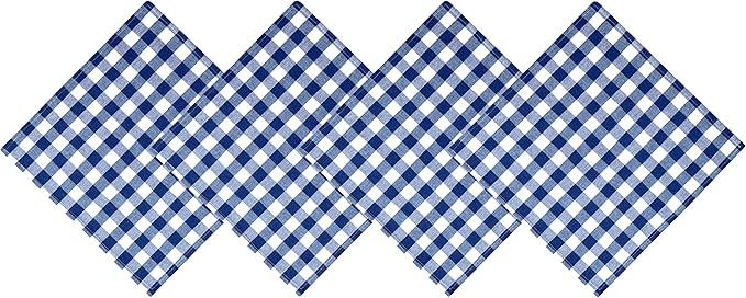 Home Bargains Plus Country Rustic Buffalo Plaid Cotton Fabric Napkins, Checkered Cottage Gingham ... | Amazon (US)