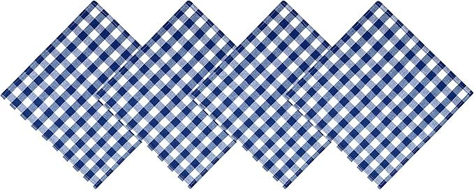 Home Bargains Plus Country Rustic Buffalo Plaid Cotton Fabric Napkins, Checkered Cottage Gingham ... | Amazon (US)