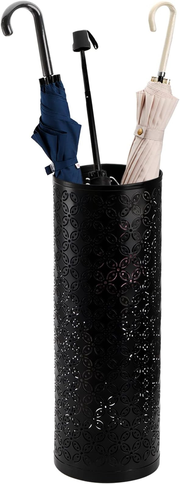 Hacaroa Metal Round Umbrella Stand Rack, Free Standing Umbrella Holder Bin, Canes Walking Sticks ... | Amazon (CA)