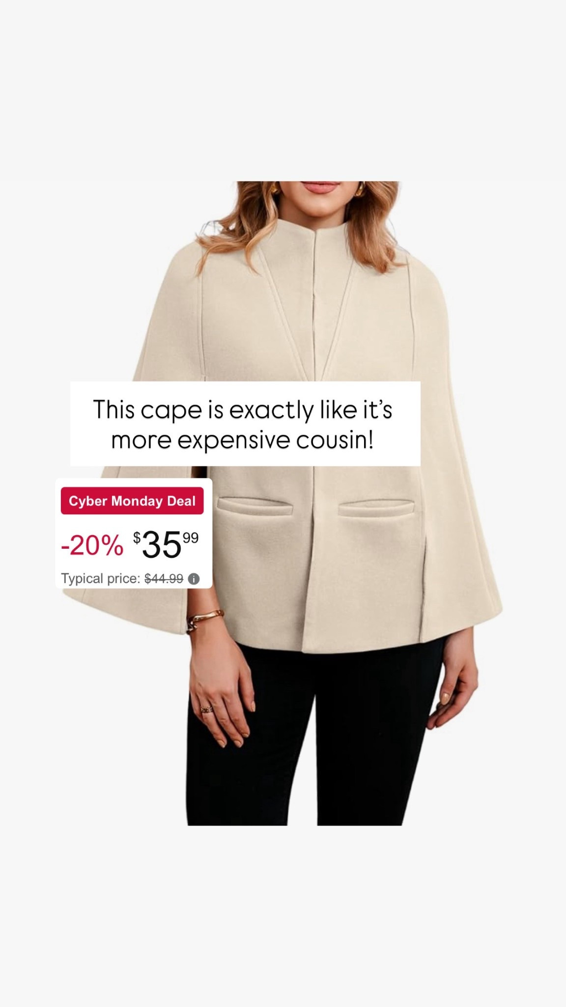 Cape dupe! Under $40 on cyber Monday

#LTKHoliday #LTKmomlife #LTKSaleAlert