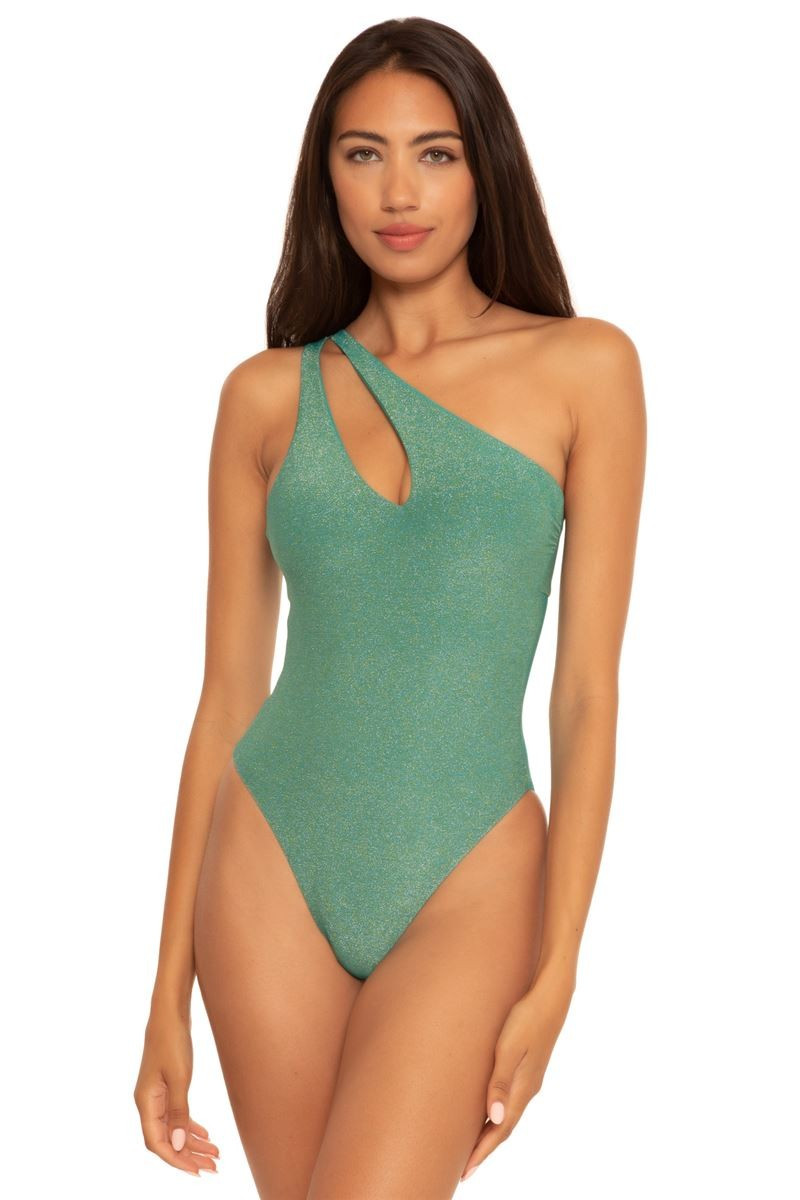 Metallic Maillot One Shoulder One Piece Swimsuit | Everything But Water
