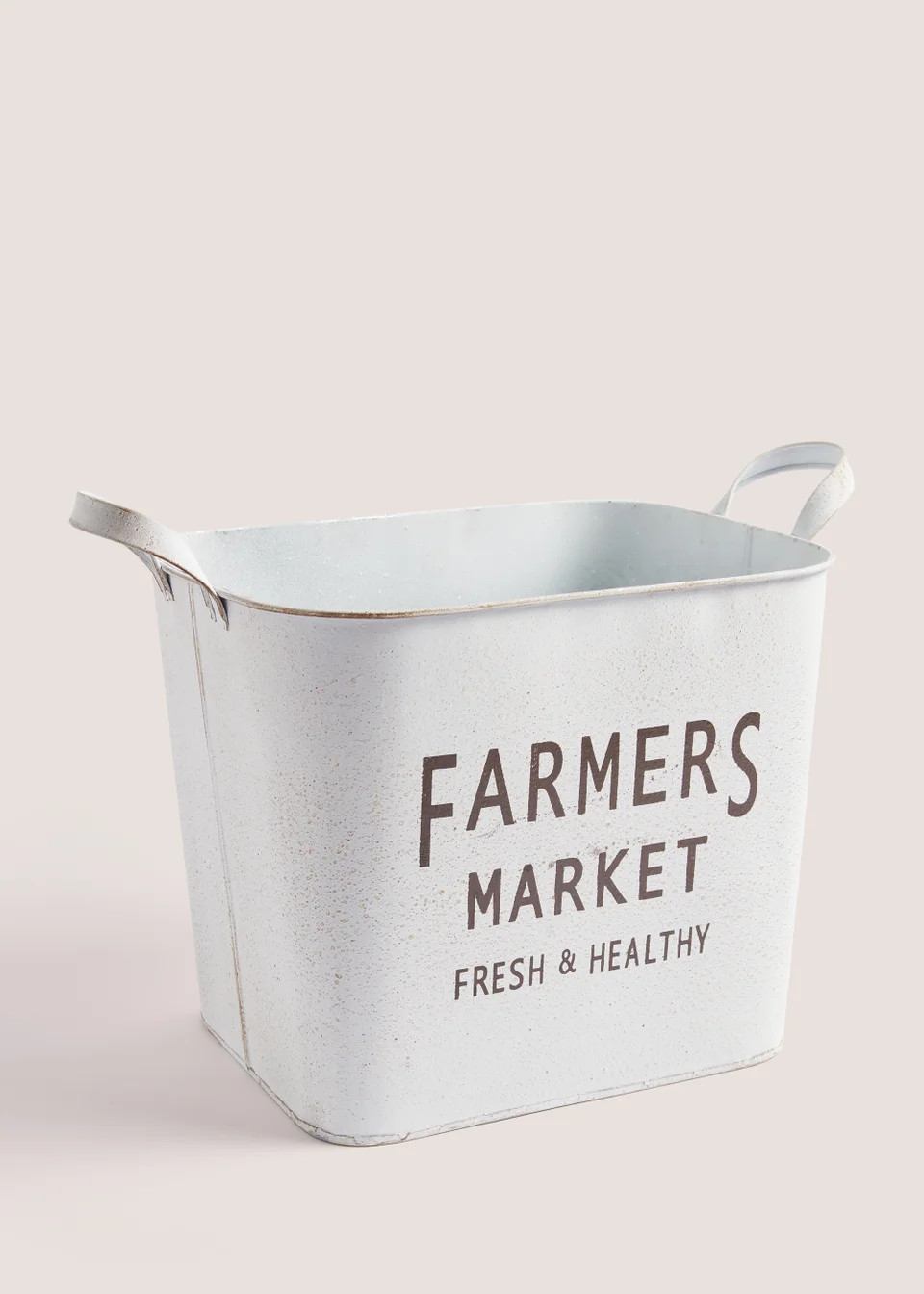 Farmers Market Square Metal Basket (25.5cm x 24cm x 30cm) | Matalan (UK)