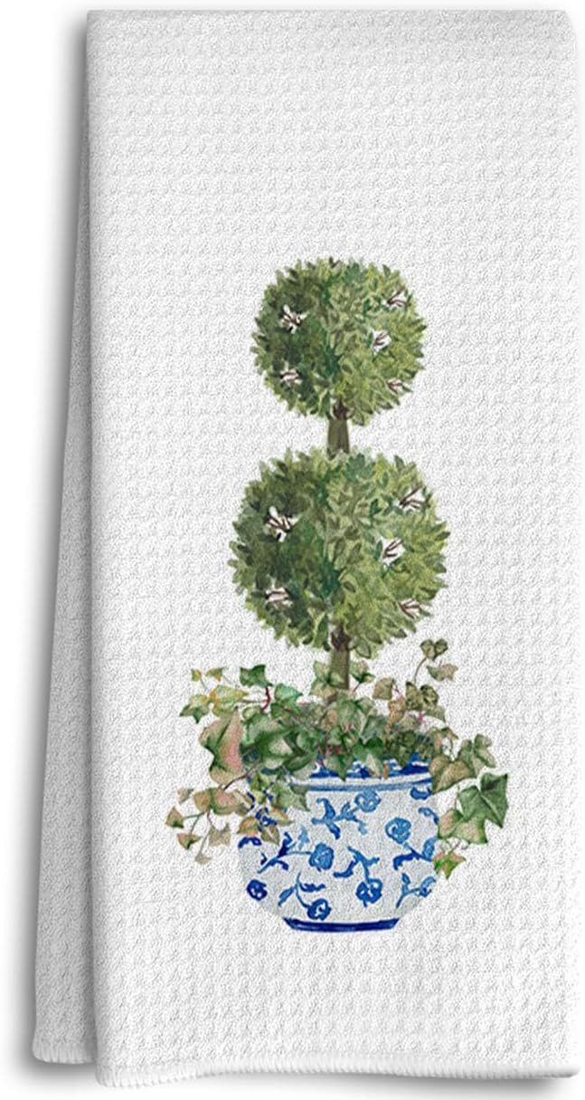 Dwept Blue and White Porcelain Kitchen Towels,Chinoiserie Decor, Preppy Chinoiserie Hand Towels, ... | Amazon (US)