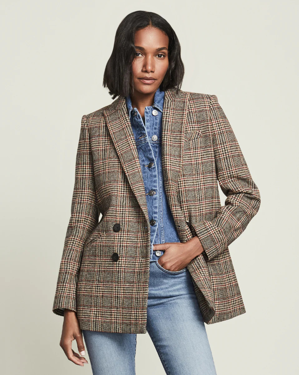Oria Glen Plaid Dickey Jacket | Veronica Beard
