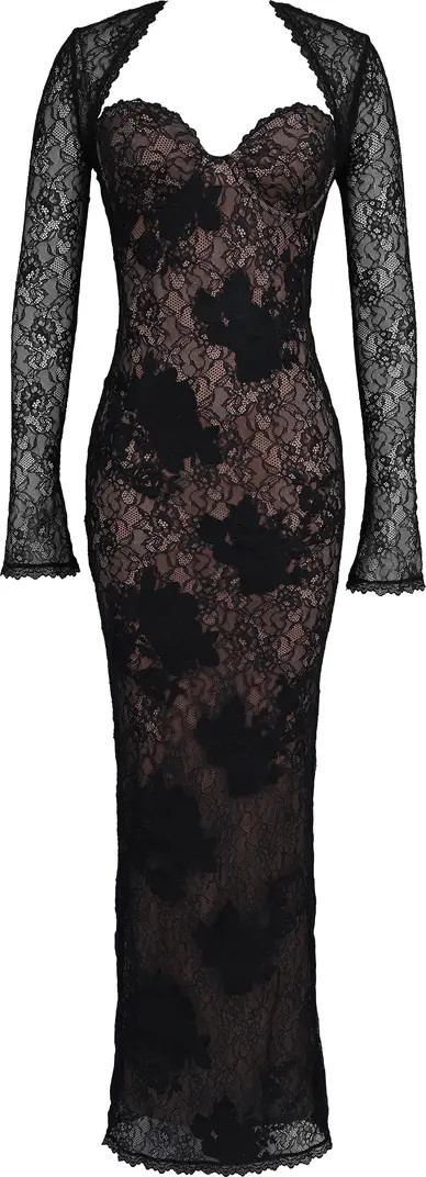 Lucienne Strapless Stretch Lace Gown with Bolero | Nordstrom