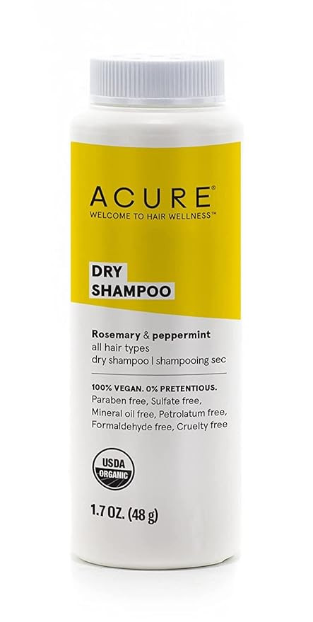 ACURE Dry Shampoo - All Hair Types | 100% Vegan | Certified Organic | Rosemary & Peppermint - Abs... | Amazon (US)