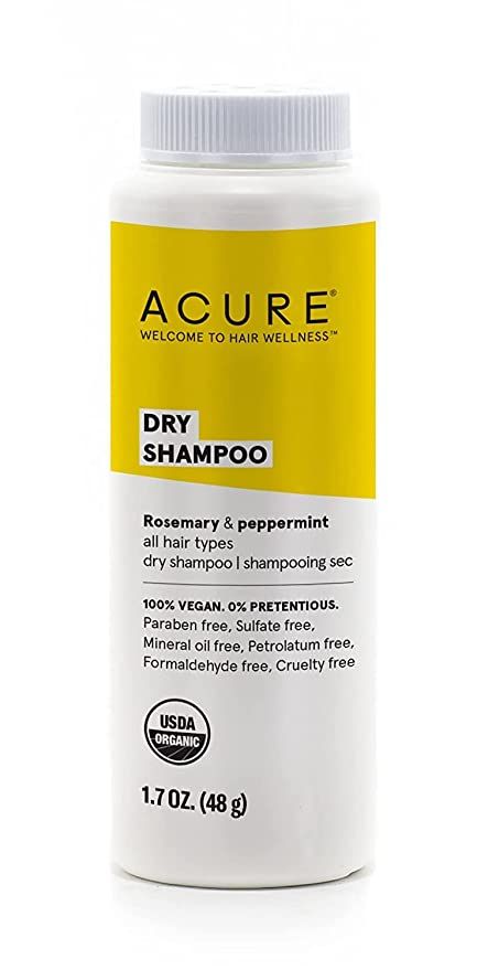 ACURE Dry Shampoo - All Hair Types | 100% Vegan | Certified Organic | Rosemary & Peppermint - Abs... | Amazon (US)