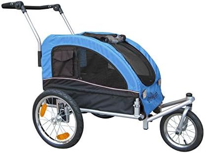 Booyah Medium Dog Stroller & Pet Bike Trailer with Suspension - Blue | Amazon (US)